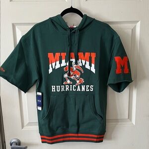 Mitchell & Ness Miami Hurricanes Short Sleeve Hoodie